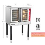 Commercial Convection Oven, Single Deck Electric Convection Oven with 10 kW Power, 7 cu ft Capacity, 38" Full Size for Restaurant Kitchen Bakery, 240V 1 Phase
