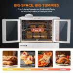 Commercial Convection Oven, Single Deck Electric Convection Oven with 10 kW Power, 7 cu ft Capacity, 38" Full Size for Restaurant Kitchen Bakery, 240V 1 Phase