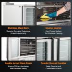 Commercial Convection Oven, Single Deck Electric Convection Oven with 10 kW Power, 7 cu ft Capacity, 38" Full Size for Restaurant Kitchen Bakery, 240V 1 Phase