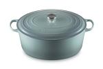 Le Creuset Enameled Cast Iron Signature Oval Dutch Oven, 15.5qt., Sea Salt