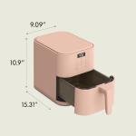 bella 6 Qt Slim Air Fryer, Fits-anywhere™ Kitchenware, EverGood™ Ceramic Nonstick Coating, Adjustable Temperature, 6 Preset Cooking Options, 60 Min Auto Shutoff w Audible Tone, 5lb Capacity, Blossom