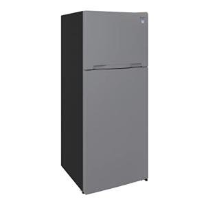 Avanti Apartment Refrigerator Freestanding Dual Door Design Fridge with Top Freezer, Adjustable Temperature Control and Frost Free Defrost, for Condo, House, Small Kitchen Use, 14.3-Cu.Ft, Metallic