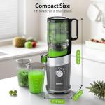 Aeitto Cold Press Juicer, Juicer Machines, with Large Feed Chute, Easy to Clean, High Juice Yield, For Whole Vegetables and Fruits,Slow Masticating Juicers, Easy to Assemble