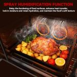 CROSSON Commercial Convection Oven Full Size 125L/4.4 cu.ft.,240V/4500W Conventional Oven Countertop 4-Tier Commercial Toaster oven w/Front Glass Door, w/Trays Wire for Restaurant Bakery