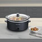 West Bend Slow Cooker 6-Quart Manual Crockery Style with Dishwasher Safe Oval Ceramic Crockpot and Glass Lid Two Temperature Settings Plus Keep Warm, 330-Watts, Black