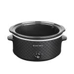 West Bend Slow Cooker 6-Quart Manual Crockery Style with Dishwasher Safe Oval Ceramic Crockpot and Glass Lid Two Temperature Settings Plus Keep Warm, 330-Watts, Black