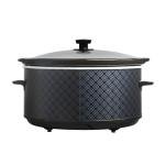 West Bend Slow Cooker 6-Quart Manual Crockery Style with Dishwasher Safe Oval Ceramic Crockpot and Glass Lid Two Temperature Settings Plus Keep Warm, 330-Watts, Black