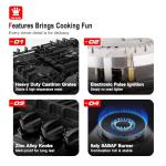 GASLAND 30 Inch Gas Cooktop Black, 5 Burner Propane Stove Top, Built-in NG/LPG Convertible Gas Cooktops, Plug-in with Thermocouple Protection, Black