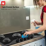 GASLAND 30 Inch Gas Cooktop Black, 5 Burner Propane Stove Top, Built-in NG/LPG Convertible Gas Cooktops, Plug-in with Thermocouple Protection, Black