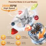 Blenders for Kitchen with Glass Jar, PRASKY 1500W Professional Heating Blender 55oz, 25000 RPM High Speed Protein Shake, Smoothies Blender Keep Warm, Auto Clean for Food Soups Sauces