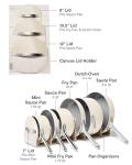 Caraway 22-Piece Nonstick Ceramic Cookware Set - Includes Fry Pans, Sauce Pan, Sauté Pan, Dutch Oven, Petite Cooker, Stir Fry Pan, Rondeau, Stock Pot, Lids & Storage Organizers - Cream