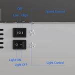 SNDOAS Range Hood 30 inch Under Cabinet, Ducted/Ductless Convertible Kitchen Hood, Stainless Steel Vent Hood with LED Light,Under Cabinet Hood with 2 Speed Exhaust Fan,Black