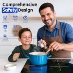 36 Inch Electric Induction Cooktop 5 Burners, 10800W Built-in Induction Stove Top with Double Bridge Function, Booster, Timer, Child Lock, Sensor Touch Control, 240V/50A, No Plug