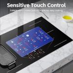 36 Inch Electric Induction Cooktop 5 Burners, 10800W Built-in Induction Stove Top with Double Bridge Function, Booster, Timer, Child Lock, Sensor Touch Control, 240V/50A, No Plug