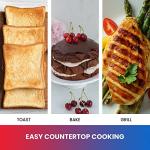 Total Chef Toaster Oven - 4 Slice Toaster Compact Size Conventional Countertop Kitchen Appliance Pequeños Tostador Horno Toast Bread Slices, Bagels, Bake, Pizza, Broil, Black