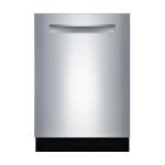 SHPM65W55N 24 500 Series Pocket Handle Dishwasher with 16 Place Settings 3rd Rack 44 dBA 5 Wash Cycles 5 Wash Options and Sanitize Option in Stainless Steel