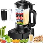 Blenders for Kitchen with Glass Jar, PRASKY 1500W Professional Heating Blender 55oz, 25000 RPM High Speed Protein Shake, Smoothies Blender Keep Warm, Auto Clean for Food Soups Sauces