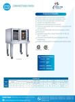 Commercial Convection Oven, Natural Gas or Propane, 54000 BTU, Single Deck, Four Legs, Restaurant Kitchen Bakery DCCOG1