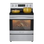 Empava 30" Electric Range,4.8 Cu.Ft Oven, Radiant Ceramic Cooktop, 4 Elements, Steam Clean, Freestanding & Slide-in Stove,Stainless Steel, 240V