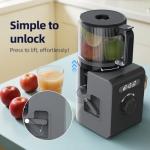 Cold Press Juicer Machines with 6.5" Large Feed Chute, Juicer for Whole Vegetables & Fruits, High Juice Yield (Black)
