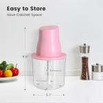 Electric Chicken Shredder, Automatic Food Chopper with Chicken Breast Shredder & Meat Grinder, 2 Sets of Blades for Chicken/Pork/fish/Vegetable/Baby Food (Pink)