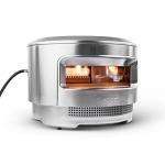 Solo Stove Pi Pizza Oven, Wood & Gas Burner | Incl. Stainless Steel Outdoor Maker, Burning Assembly, Burner, Cordierite Stone (13 mm thick), H: 15.125 in x Dia: 20.5 in, 30.5 lbs, silver