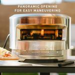 Solo Stove Pi Pizza Oven, Wood & Gas Burner | Incl. Stainless Steel Outdoor Maker, Burning Assembly, Burner, Cordierite Stone (13 mm thick), H: 15.125 in x Dia: 20.5 in, 30.5 lbs, silver