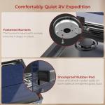 CAMPLUX Classic RV Cooktop 2 Burners Slide-in, Propane Cooktop Stove with Tempered Glass Cover, 12 Inches Propane Rangetop with Blue Indicator Light, 13,000BTU, Black RGH12IB