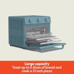 bella Air Fry Toaster Oven, 7 Preset Cooking Options, Dishwasher-Safe EverGood Coated Trays Included, 60-Minute Auto Shutoff w Audible Timer, Power Indicator Light, 1700 Watt, Surf