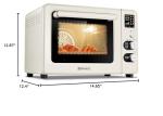Hauswirt Toaster Oven Air Fryer, XL Large Convection Oven Countertop Rotisserie Chicken 42Qt 3-Tier for 5-8 People, 8 Mode Smart Toaster Stainless Steel 80°F - 500°F Quick & Even Crisp - Ivory