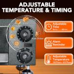 Electric Pizza Oven Indoor Countertop Pizza Oven with Viewing Window, 12 Inch Stainless Steel Electric Countertop Pizza Maker for Fast Baking, Kitchen, Restaurant, Home Use, 1100W, Black