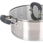 Quttin - Professional Induction Saucepan, Kitchen Oven Stainless Steel Non-Stick, Medium Casserole with Lid, Suitable for All Types of Cookers, Induction, Gas, Vitro, 26 cm Saucepan Heleom Model