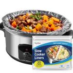Syntus Crock Pot Liners, 20 Count 13" x 21" Large Size Slow Cooker Liners Fits 3-8 Quart Pots, Disposable Cooking Bags Suitable for Oval & Round & Retangular Crock Pot