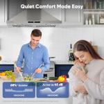 VIKIO HOME Wall Mount Range Hood 30 inch, 580 CFM, Ducted/Ductless Convertible, Stainless Steel Kitchen Vent Hood with 3-Speed Fan and LED Lights