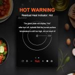 Dual Coils Design of Single Burner Electric Cooktop, 1800W Infrared Ceramic Hot Plate for Cooking, Portable Countertop or 12 inch Built-in Radiant Stove Top Cooker, Compatible with All Cookware