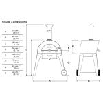 Alfa Ciao M 27" Countertop Wood Fired Pizza Oven (FXCM-LGIA-T-V2), Yellow