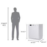 Equator24" Built in Dishwasher 14 Place Setting Wine Rack 8 Wash FAST 50 Delay1/2Load 110V E-Star ADA in White