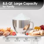 Kitchen in the box Stand Mixer, 900W 8.5QT Kitchen Electric Mixer, 6-Speed Large Capacity Food Mixer for Home Cooks with Egg Whisk, Dough Hook & Flat Beater (Black)