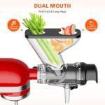 Cofun Masticating Juicer Attachment for KitchenAid, Slow Juicer with Dual Feed Chute, High Juice Yield & Easy to Clean Cold Press Juicer Machine, Compatible with All KitchenAid Stand Mixers
