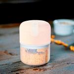 Mini Food Processor 3 Blades Electric 250ml Usb (Pink)