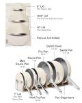 Caraway 31-Piece Ceramic Cookware Bundle - Fry Pans, Saucepans, Sauté Pan, Dutch Oven, Petite Cooker, Stir Fry, Rondeau, Stock Pot, Grill & Griddle Pans, Roasting Pan, Racks, Organizers - Cream