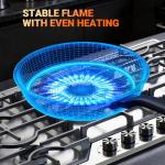 Gas Cooktop 36 Inch ROVLEP, Gas Stove Top Built-in 4 Burners Stainless Steel Total 37,600 BTU, 36 Inch NG/LPG Convertible Propane Cooktops Dual Fuel, RV Stove Top with Thermocouple Protect