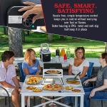 Deco Chef Electric Pizza Oven, 12-Inch Ceramic Stone and Grill, 1800W, Bakes up to 750 Degrees for Countertop Artisan Style Pizza, 13" Double Wall Stainless Steel, Indoor & Portable Outdoor Pizza Oven