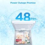 Midea MERC05C4BAWW Chest Freezer, 5.1 Cubic Feet Freezer With Removable Basket, Interior LED Light, Adjustable Temperature, For Kitchen Apartment Office, White