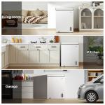 Midea MERC05C4BAWW Chest Freezer, 5.1 Cubic Feet Freezer With Removable Basket, Interior LED Light, Adjustable Temperature, For Kitchen Apartment Office, White