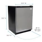 Avanti AR52T3SB Mini Fridge Compact Refrigerator for Office or Dorm with Reversible Door with Security Lock, Adjustable Glass Shelves and Temperature Control and Auto Defrost, 5.2-Cu.Ft, Stainless