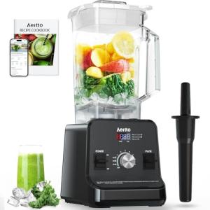 Aeitto Blender with 1500-Watt Motor, 68 Oz Large Capacity Blenders for Kitchen, Countertop Professional Blenders for Ice Crush, Frozen Drinks, Black