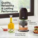 Braun CH3012BK EasyPrep™ Mini Food Processor, 4 cup, Black