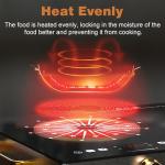 Disaenvir 2 Burner Electric Cooktop 110V - 24 Inch Countertop Electric Stove with Handles 2000W, Two Burner Ceramic Burner with LCD Touch Screen and Knob Control, Timer, Safety Lock, 120V Plug in