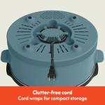 bella 6.0 Qt Manual Slow Cooker, Ceramic Nonstick Coating, 3 Temperature Settings, Dishwasher Safe Stoneware Pot and Tempered Glass Lid, Cool Touch Handles & Tangle Free Cord Wrap, Surf